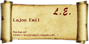 Lajos Emil névjegykártya