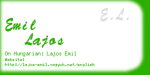 emil lajos business card